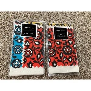 Vintage Gibson Party Papers Bridge Tablecover Set of 2 Floral Retro 44.6in Sq